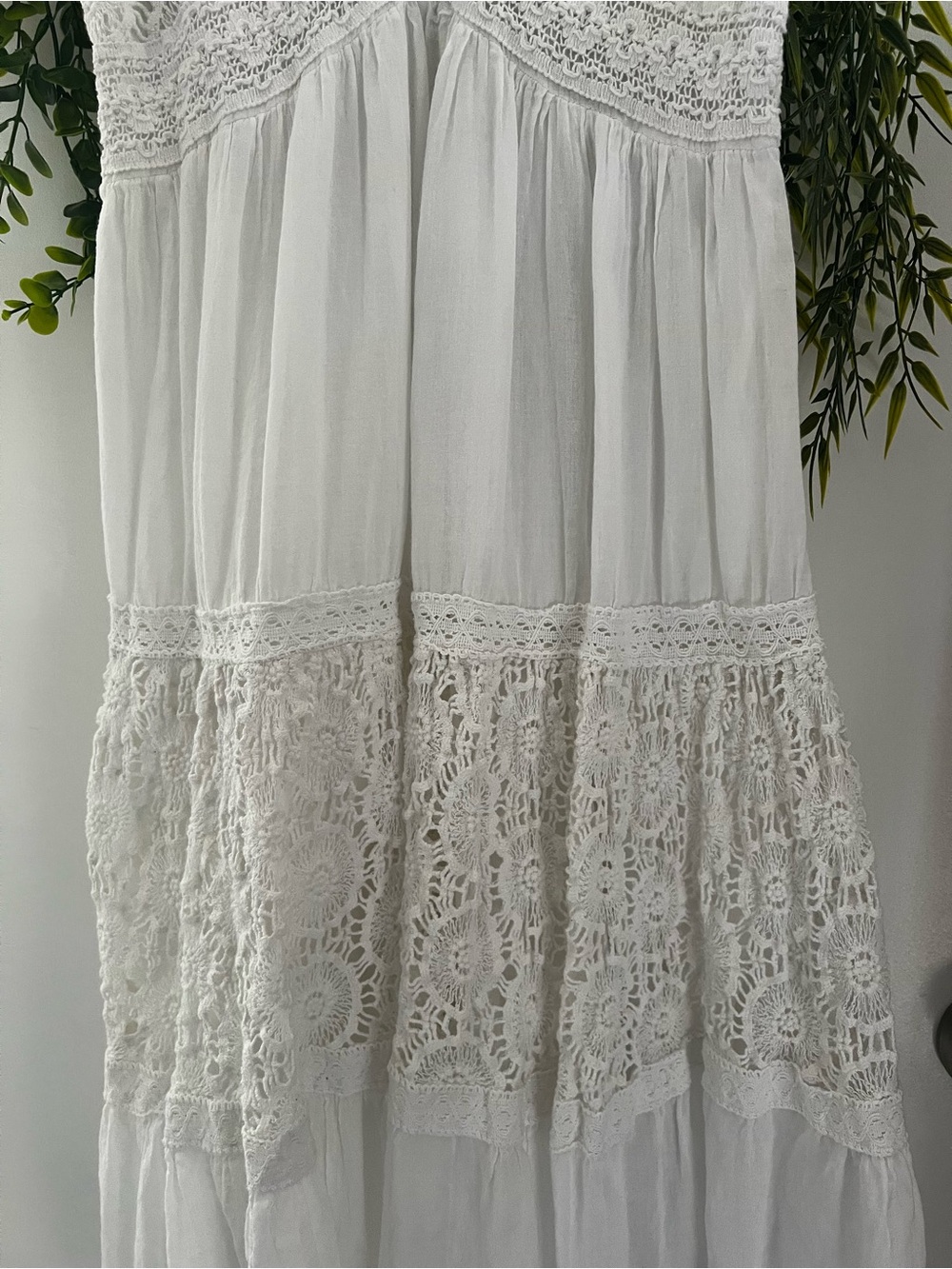 White Crochet Lace Midi Dress - Picture 3 of 9